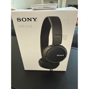 Sony ZX Series Wired On-Ear Headphones Black MDR-ZX110 Folding New Sealed